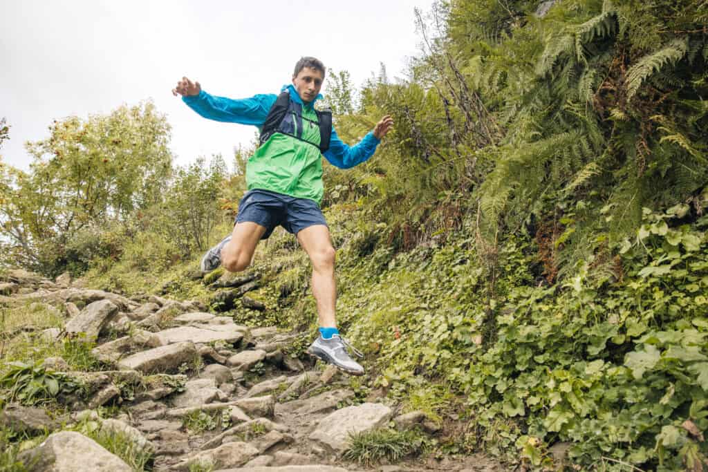 L'atleta Millet Sebastien Guichardaz in allenamento