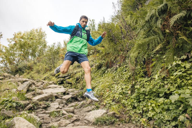 L'atleta Millet Sebastien Guichardaz in allenamento