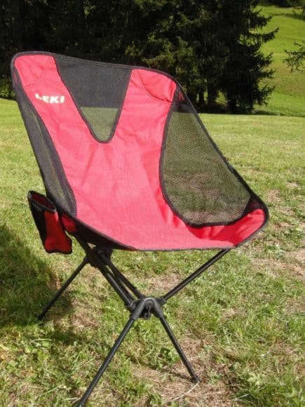 Vista frontale della LEKI Chiller in colore rosso