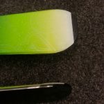 Dettaglio della coda e della lamina degli Sci K2 Tainted LUV 74