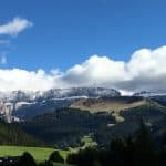 In Dolomiti spolverata di neve sul Gruppo del Sella