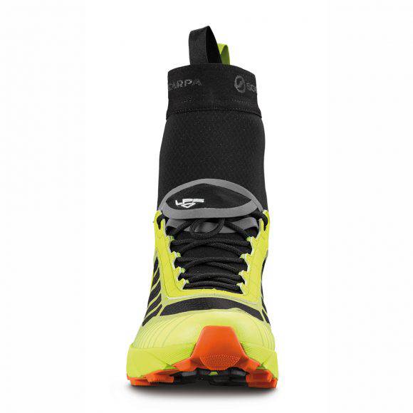Scarpa Atom S Evo Od colore lime anteriore