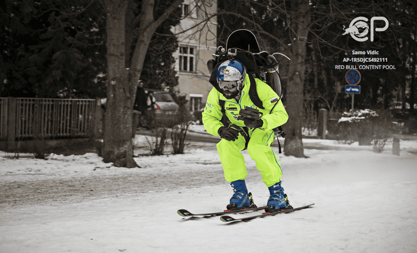 Filip Flisar nel centro di Maribor (foto Red Bull)