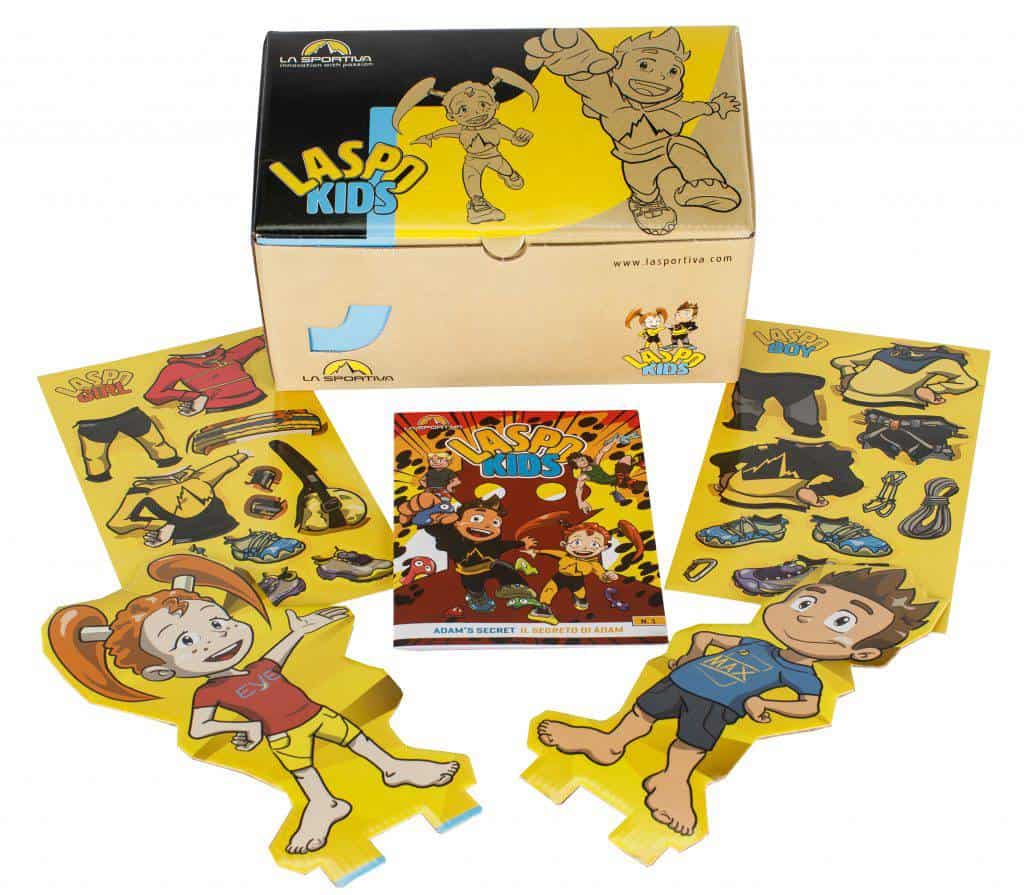 Il packaging della collezione Laspokid