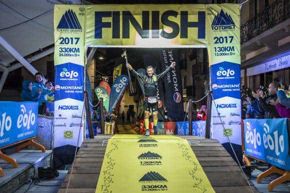 Javier Dominguez all'arrivo del Tor de Geants 2017 (PH Stefano Jeantet)