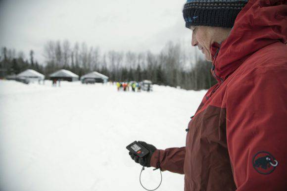 Il Mammut Barryvox in un campo artva