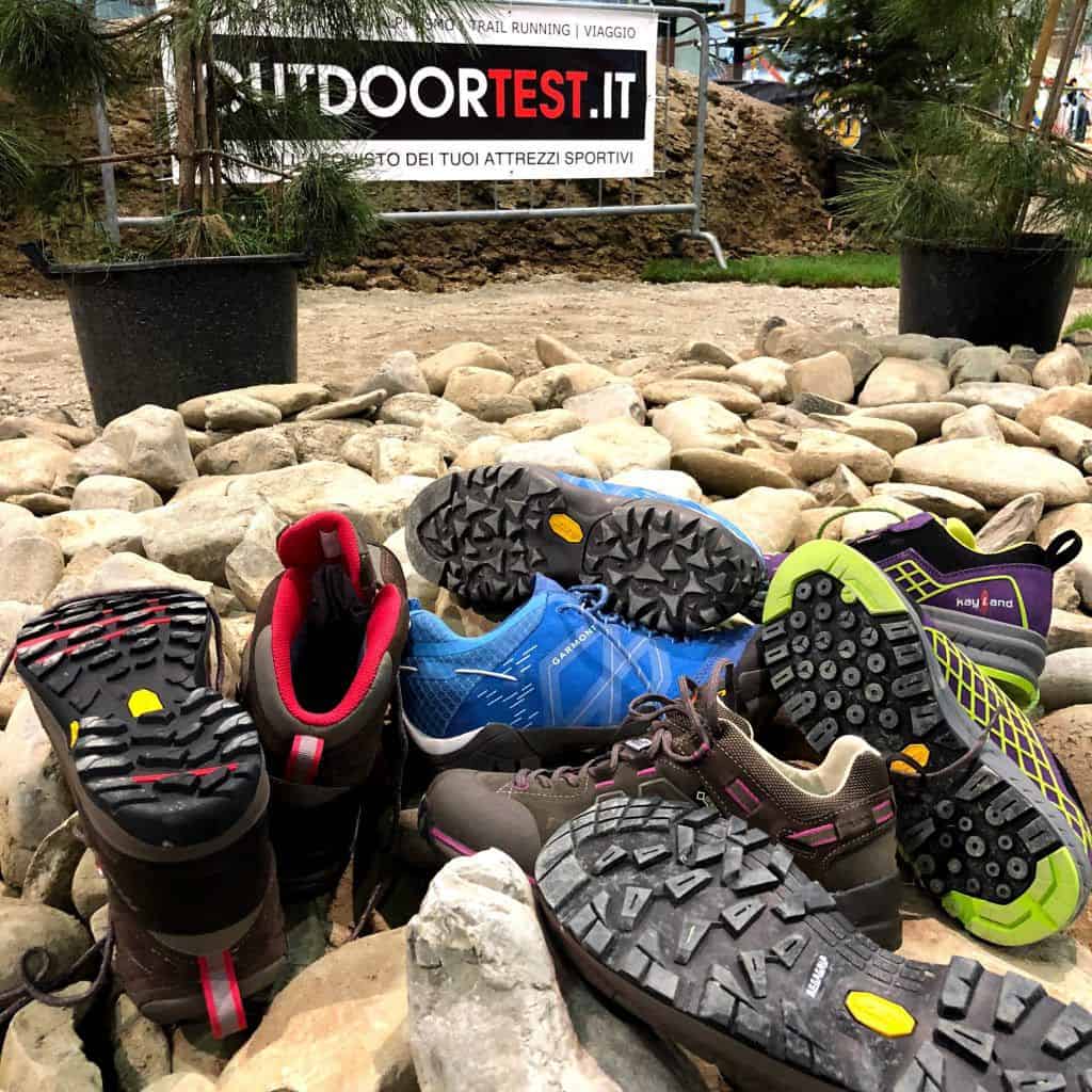 T&O Turismo e Outdoor Festival a Fiere di Parma, edizione 2018. Numerose le scarpe equipaggiate con suole Vibram