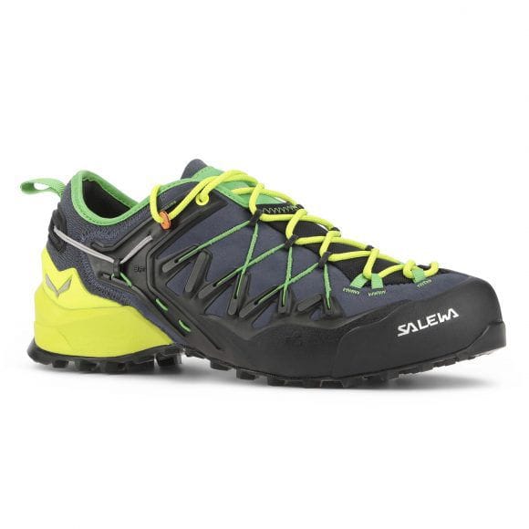 Vista laterale della scarpa Salewa Wildfire Edge da uomo colorazione nera