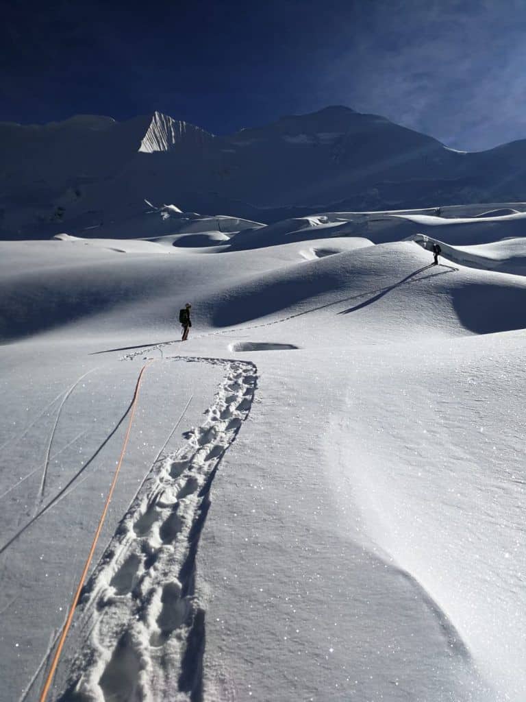 In salita verso la cima Sud