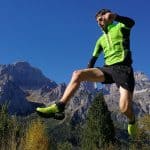 Scarpa Spin Ultra in azione su sentiero