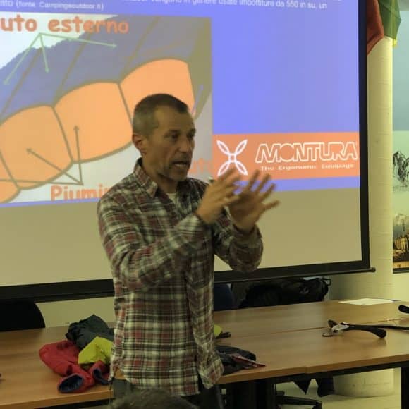 Un momento della presentazione di Marco di Bello, di Montura