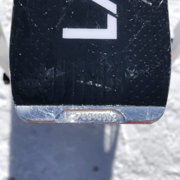 Stöckli Laser WRT St, il famoso codice di matricola impresso sulla coda