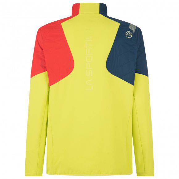 Vista posteriore della versione giallo-rosso-blu