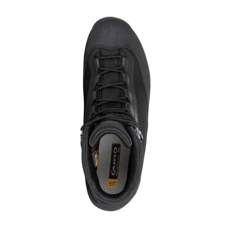 L'allacciatura tradizionale della Aku Pilgrim GTX Combat