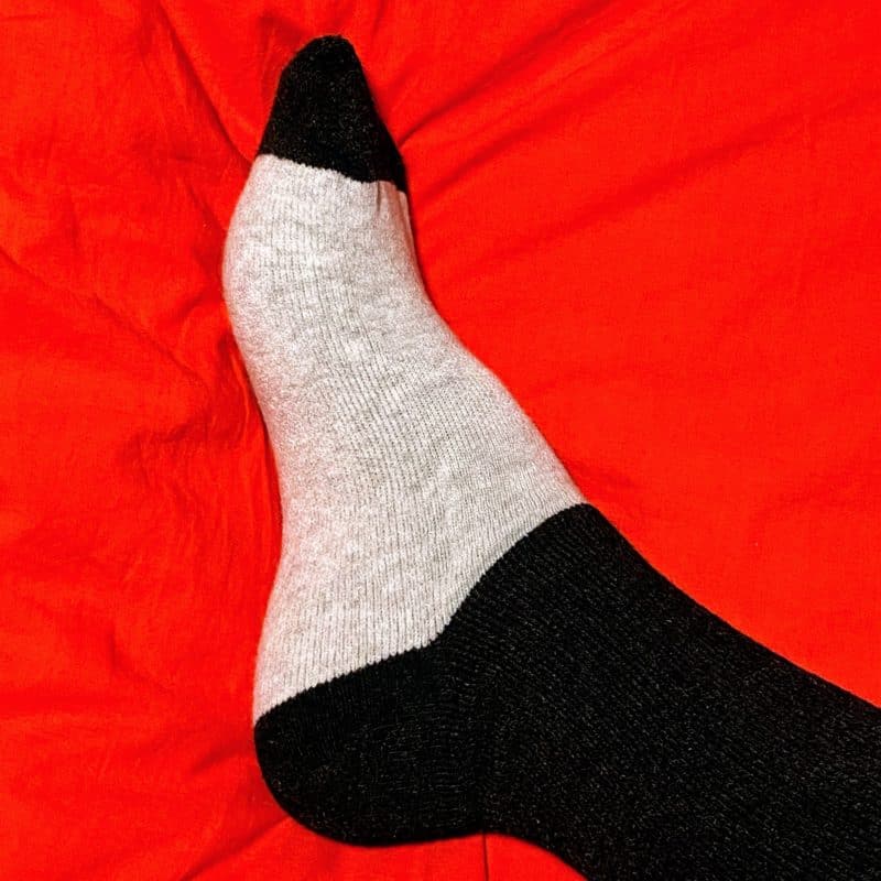 Particolare del piede dei calzettoni Performance Stay Warm di Silverskin