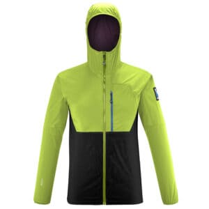 Millet Trilogy Sky Shield Hoodie, versione uomo in colore verde/nero.