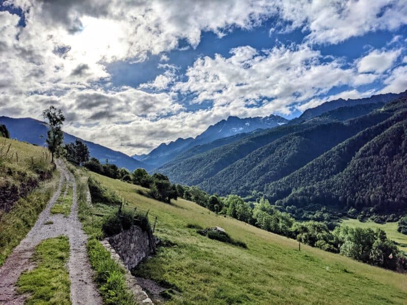 Strada nel prato in Valcamonica