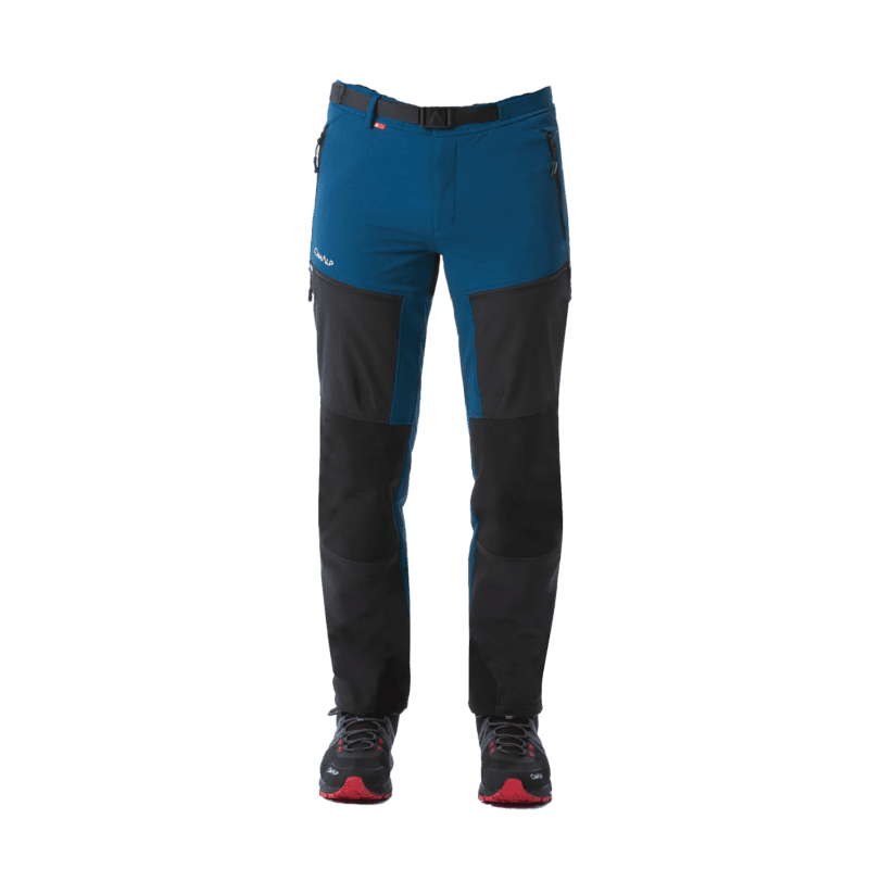 Cimalp Rockfit pantaloni softshell, colore blu-denim, vista anteriore.