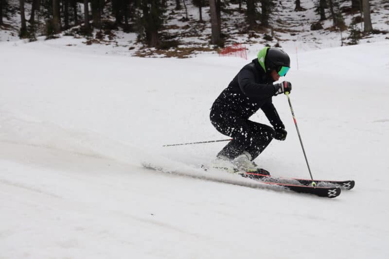 Pietro Dalmasso sulla parte finale della "Agnello" a Pampeago.