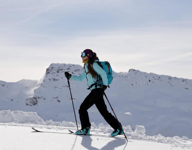 Sophie Pession in sci alpinismo.