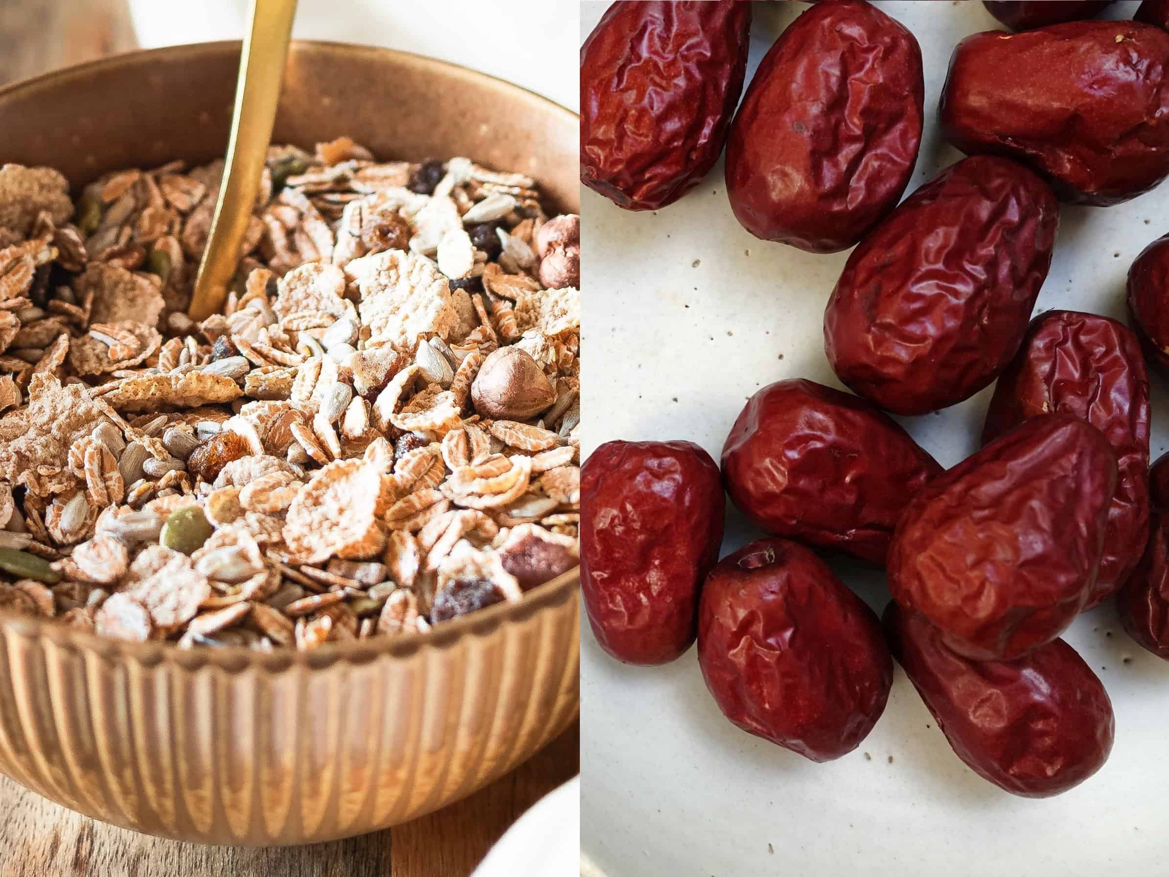 Muesli e datteri