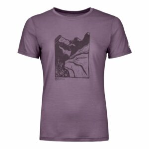 T-shirt Ortovox 120 Cool Tec Mnt Cut in colore wild berry.