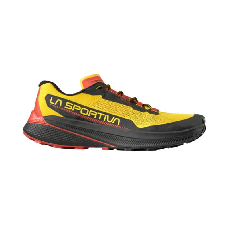 La Sportiva Prodigio, calzatura da ultra trail, colore giallo/nero.