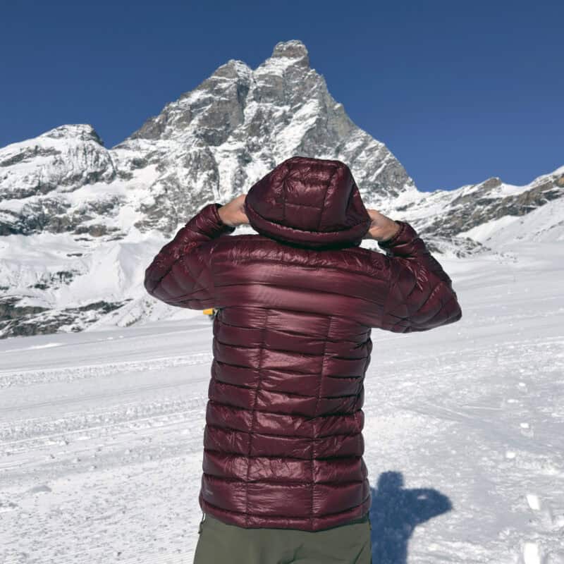 Vista posteriore del piumino Lumina 200 da uomo.