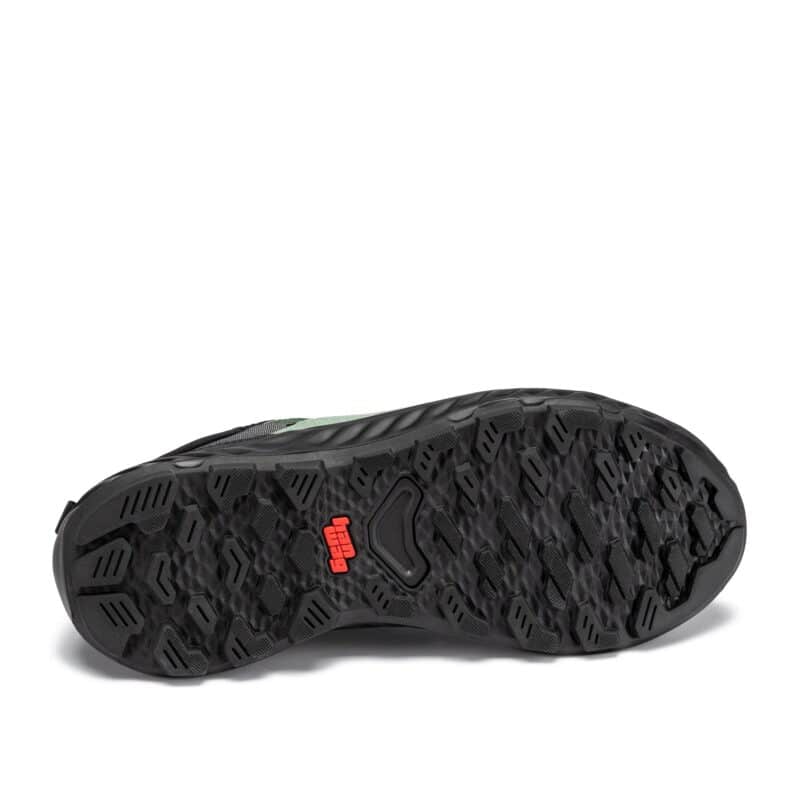 HANWAG Kaduro Low Lady GTX – suola HANWAG Outsole Extra Durable con battistrada multifunzionale e logo rosso in mezzasuola